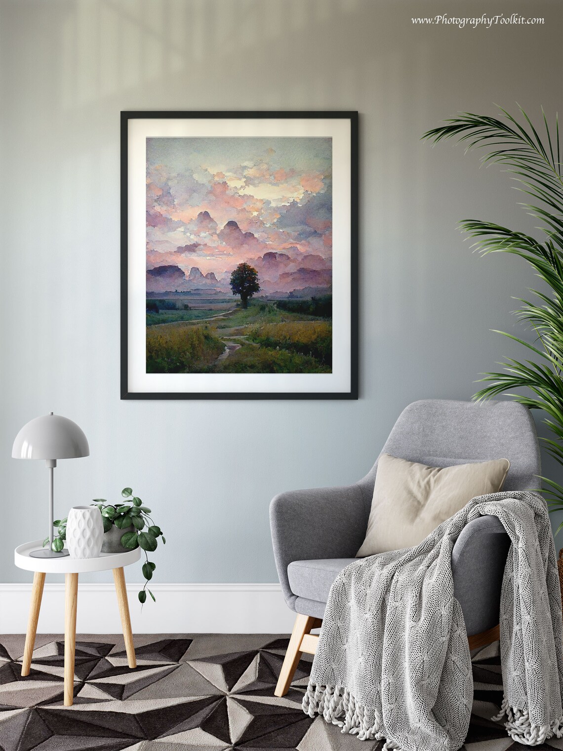 Winter Forest Landscape, Watercolor Art Print - Image 6