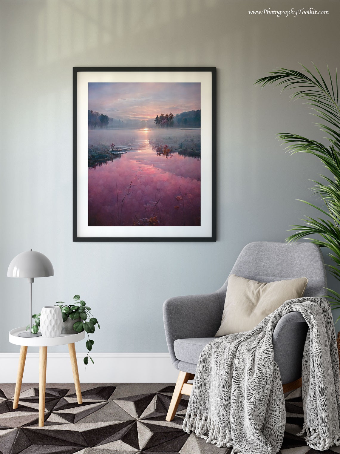 Shore Line Print Lake District Print Vintage Lake Print Nature Landscape National Park Print Travel Print Lake House Painting - Image 6