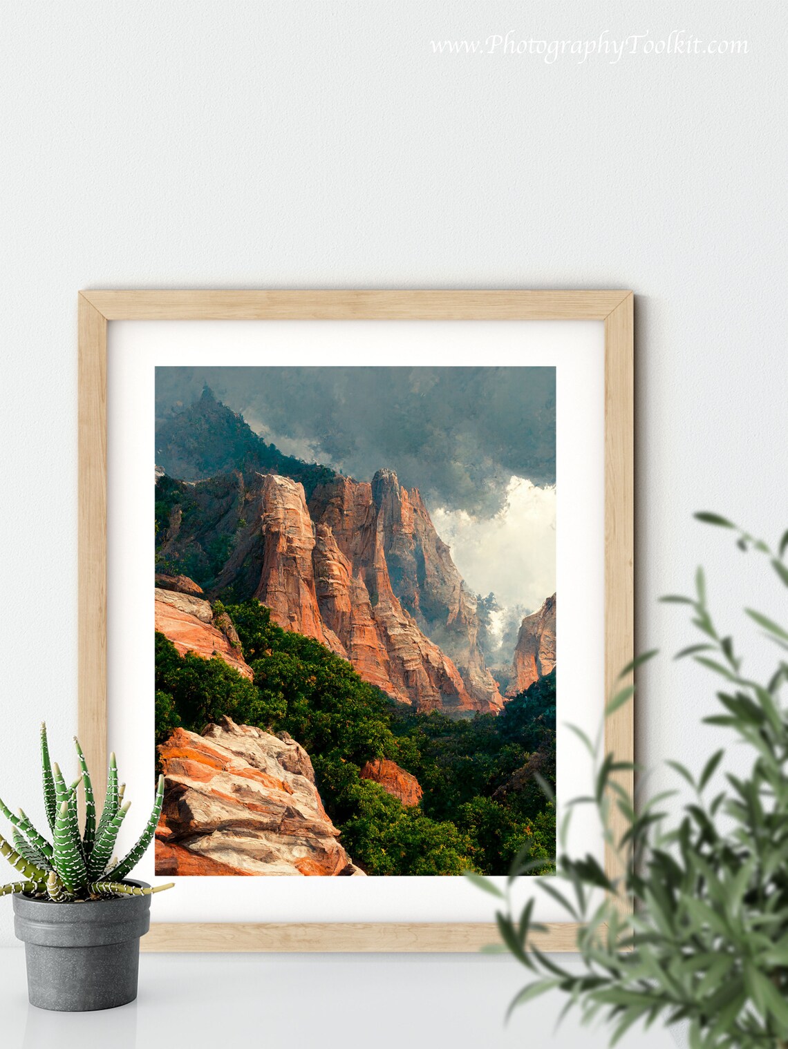Zion Canyon Print, Boho Southwest Desert Poster - Image 5
