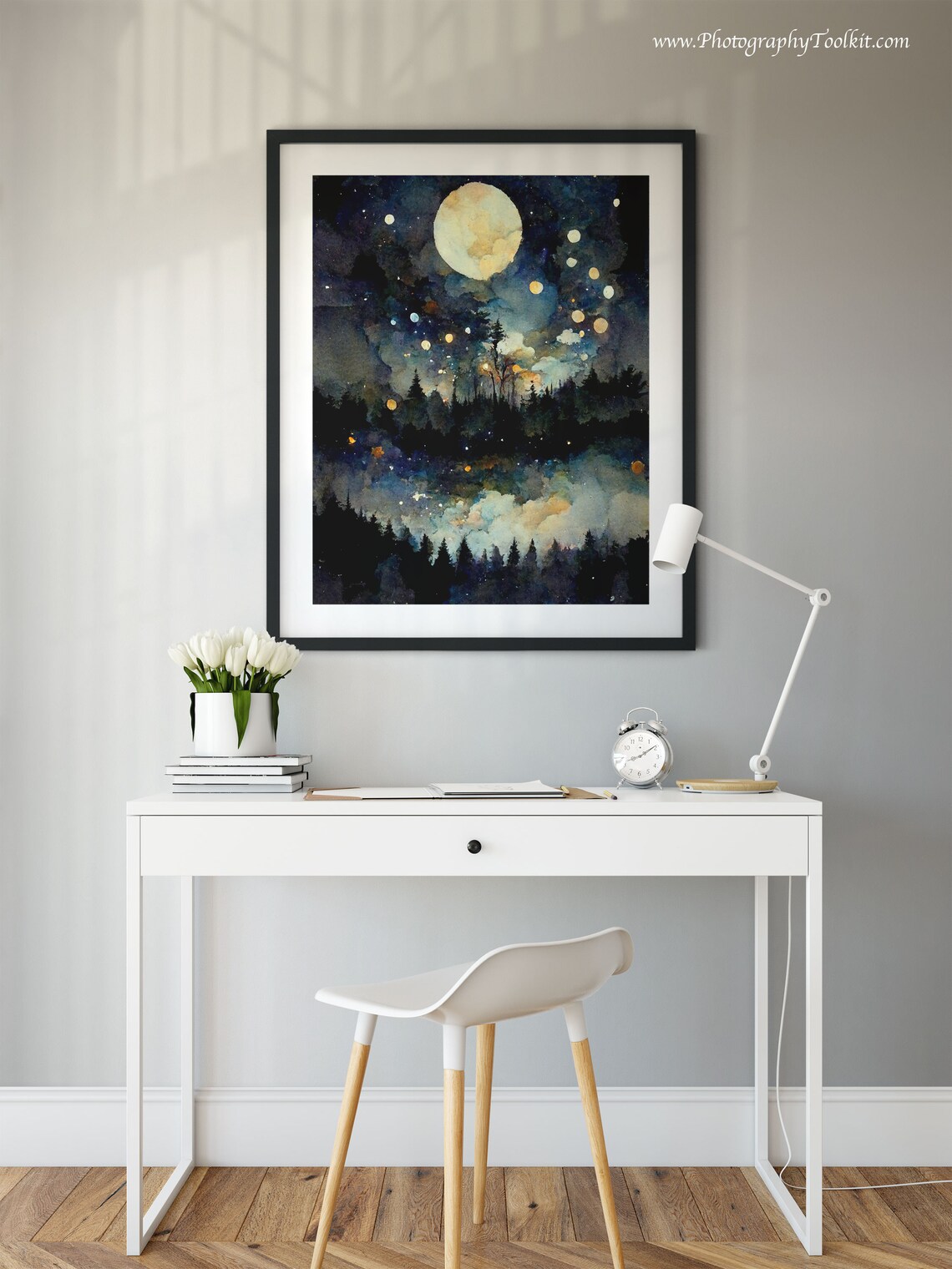 Starry Night Star Patterns Art Print, Moon Chart - Image 2