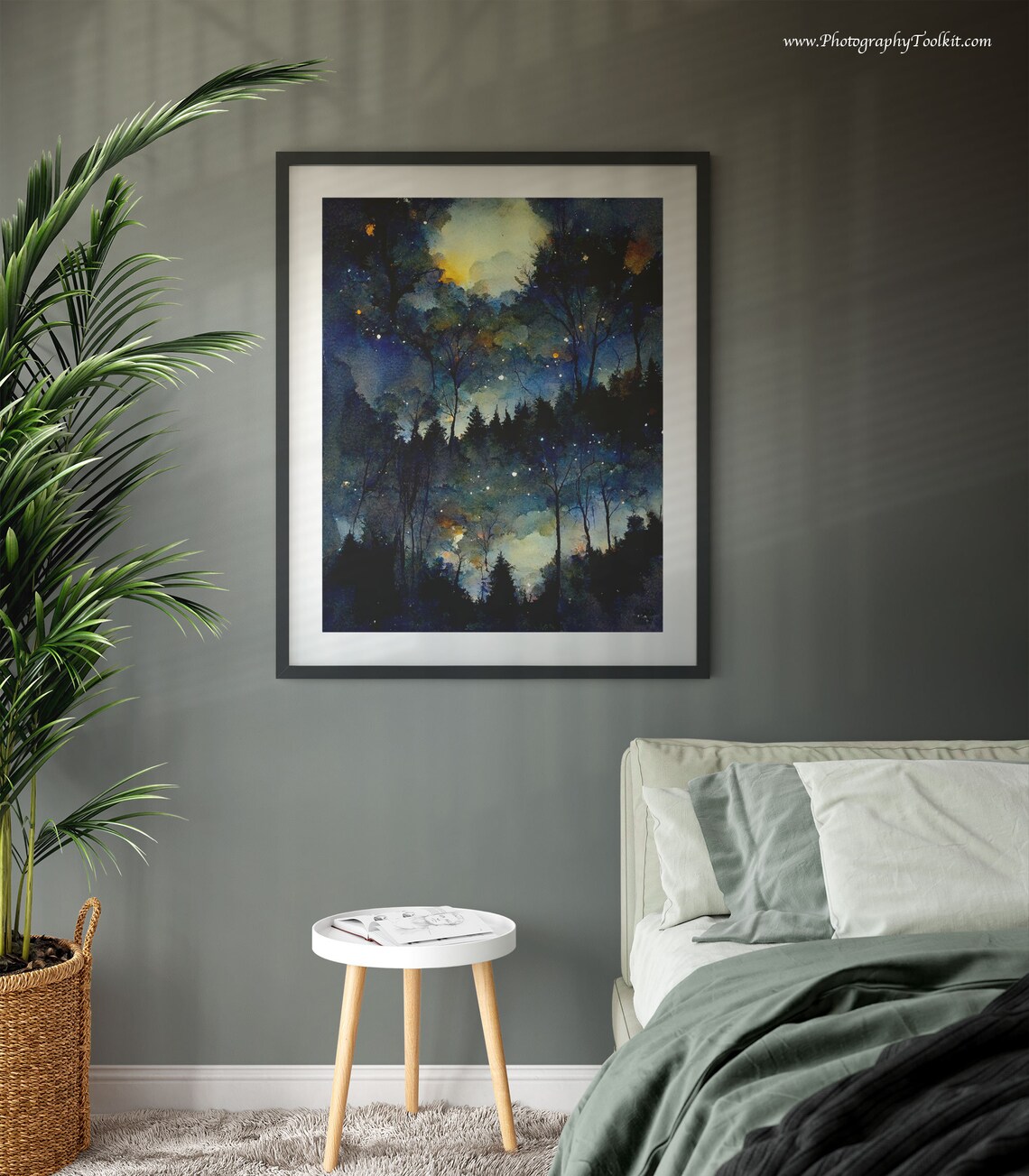 Starry Night-Inspired Moon and Star Chart Poster - Image 3