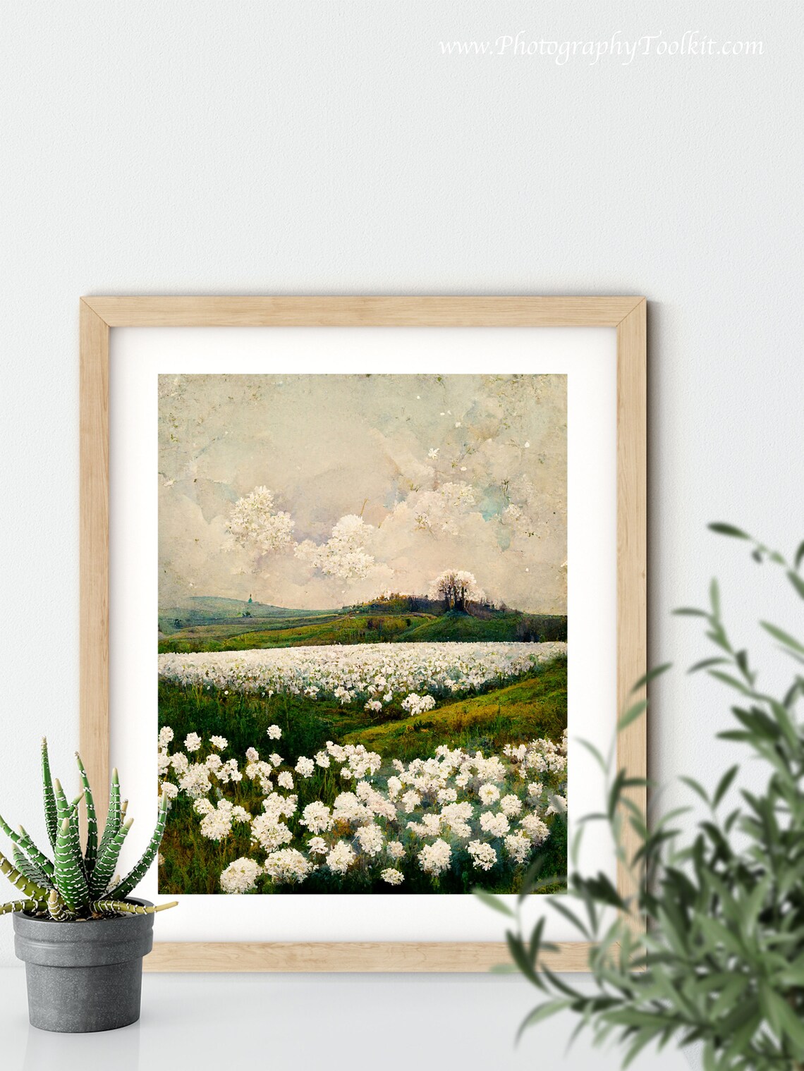 Spring Meadow Landscape, Vintage Art Print - Image 5