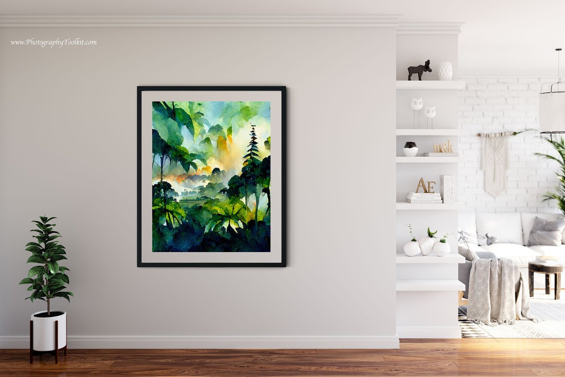 Rainforest Trees Art Print, Forest Landscape - Image 4