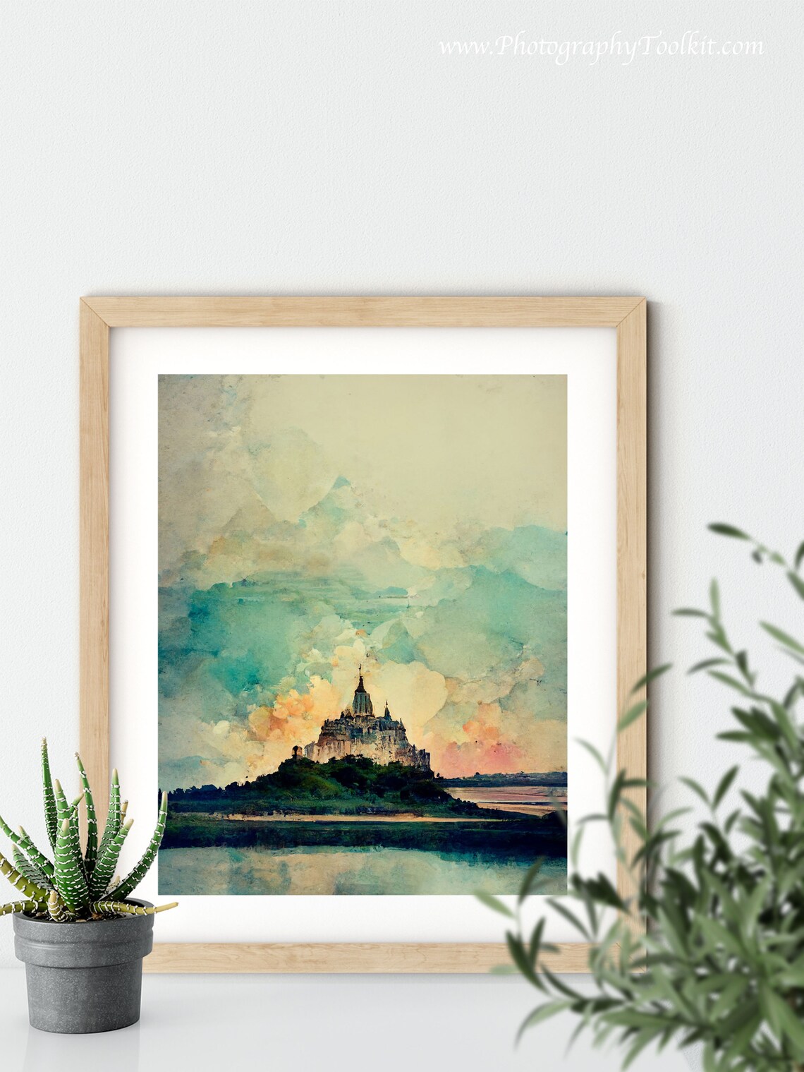 Mont Saint Michel Travel Poster, France Landscape - Image 5