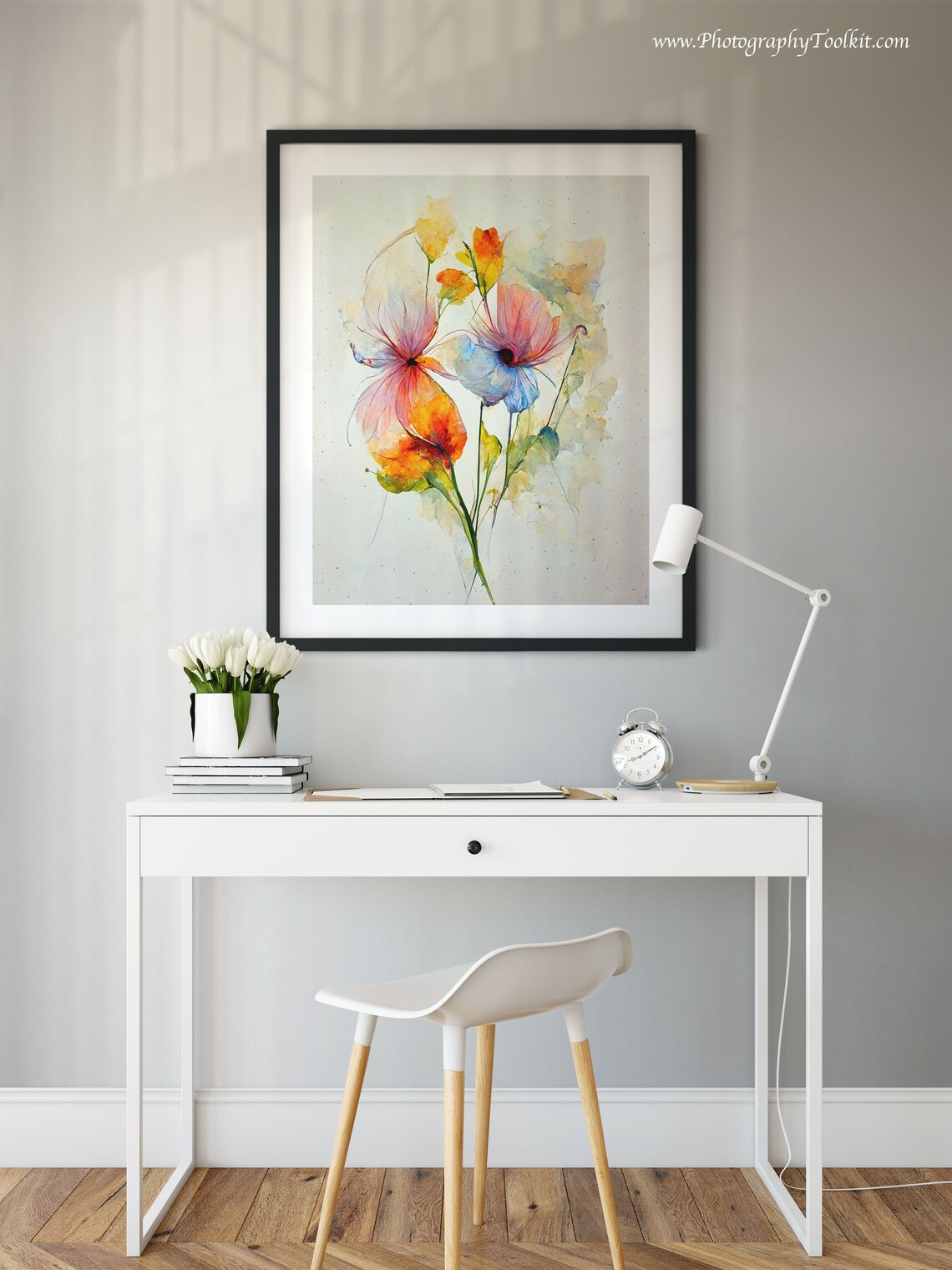 Colorful Wildflowers Watercolor Bouquet Bright Floral Poster - Image 4