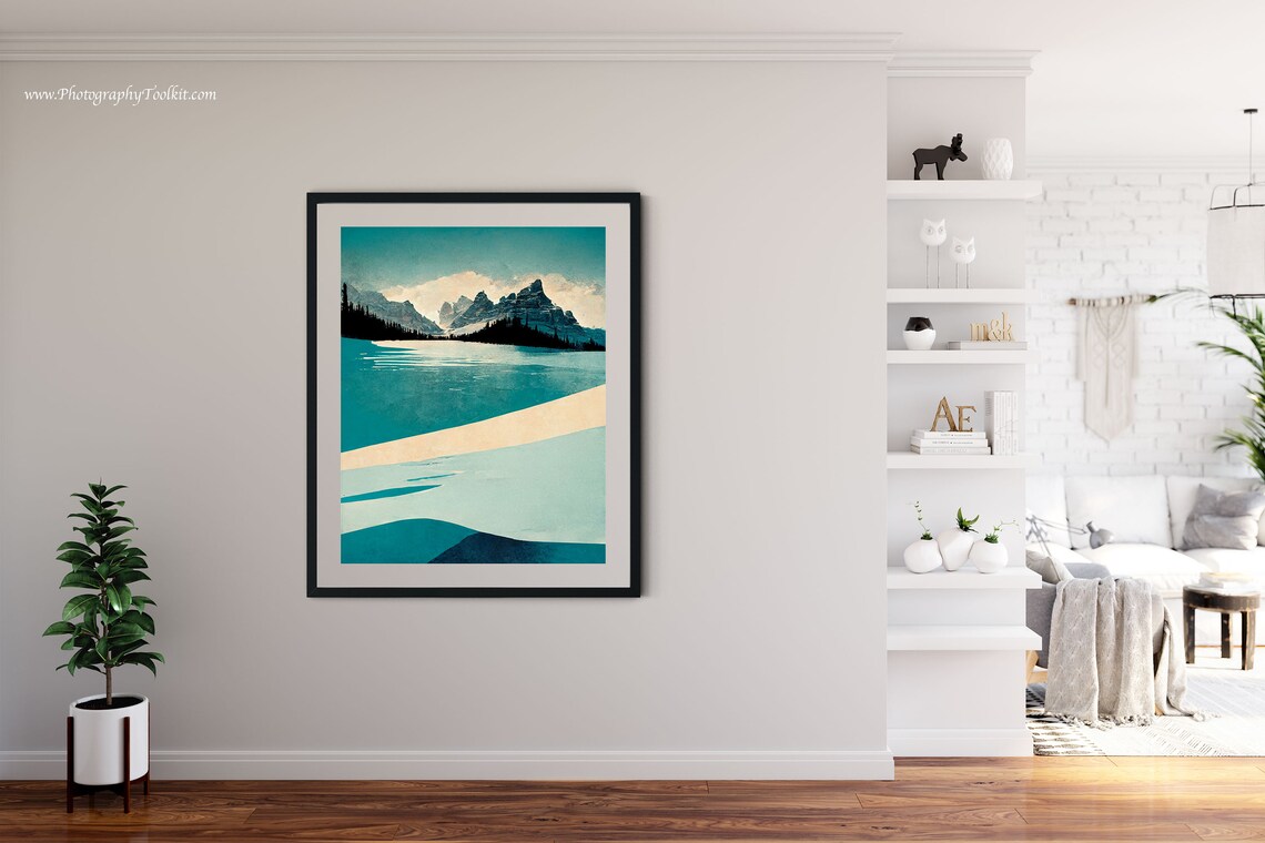 Moraine Lake Watercolor Print, Banff National Park - Image 4