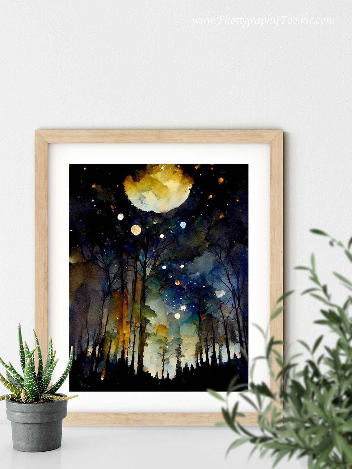 Night Sky Star Patterns Poster, Full Moon Magic - Image 5