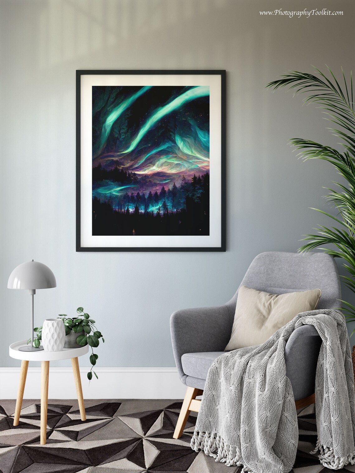 Aurora Borealis Night Sky Poster, Northern Lights - Image 6