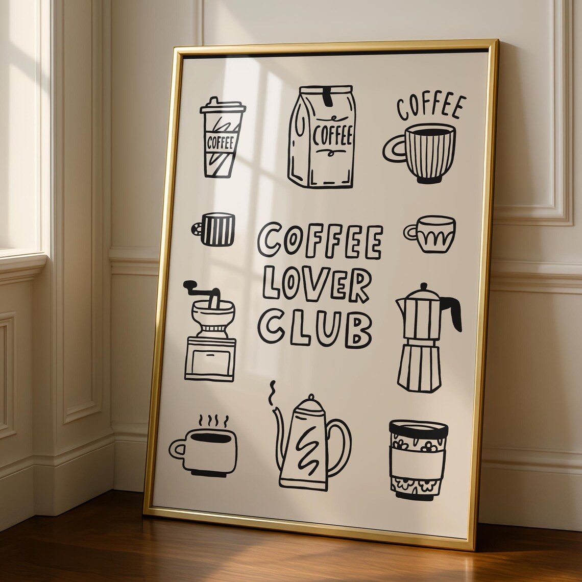 Coffee Lover Kitchen Art Print, Coffee & Tea