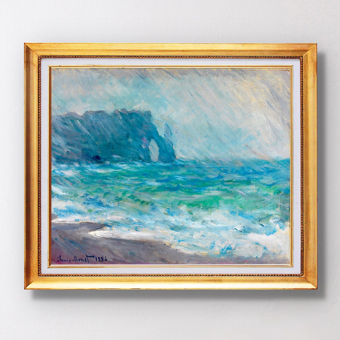 Claude Monet Regnvr Etretat Fine Art Glice 1886 Sku 0173 - Image 2