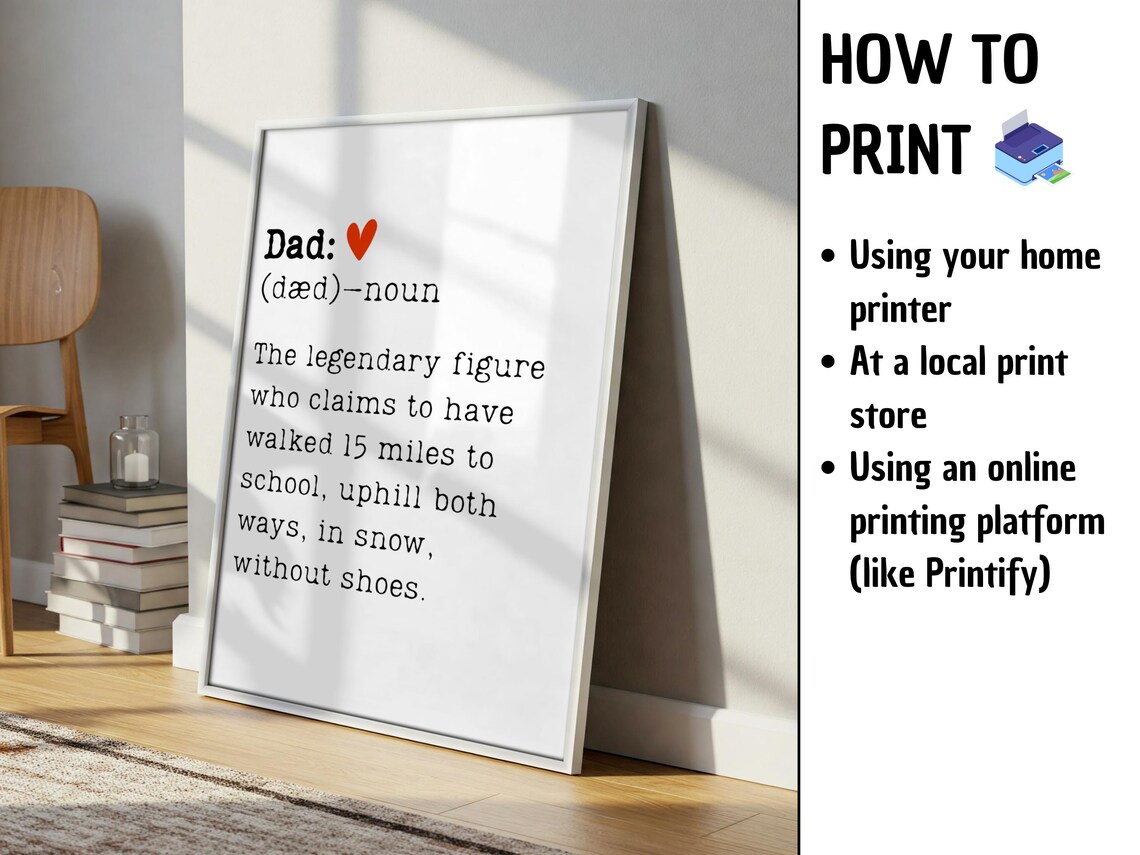 Funny Dad Definition Poster, Humorous Gift - Image 2