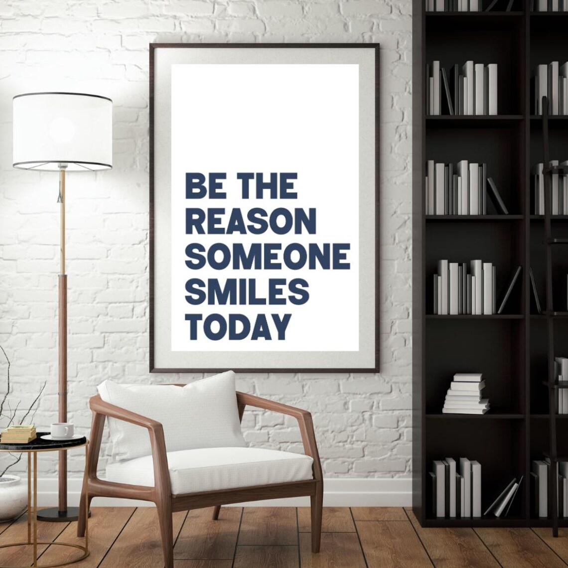 Be The Reason Someone Smiles Today, Quote Poster - Image 2