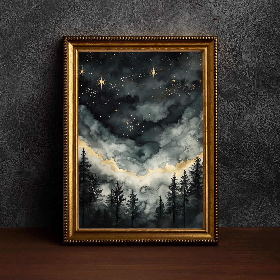Vintage Celestial Moon Sky Art Print
