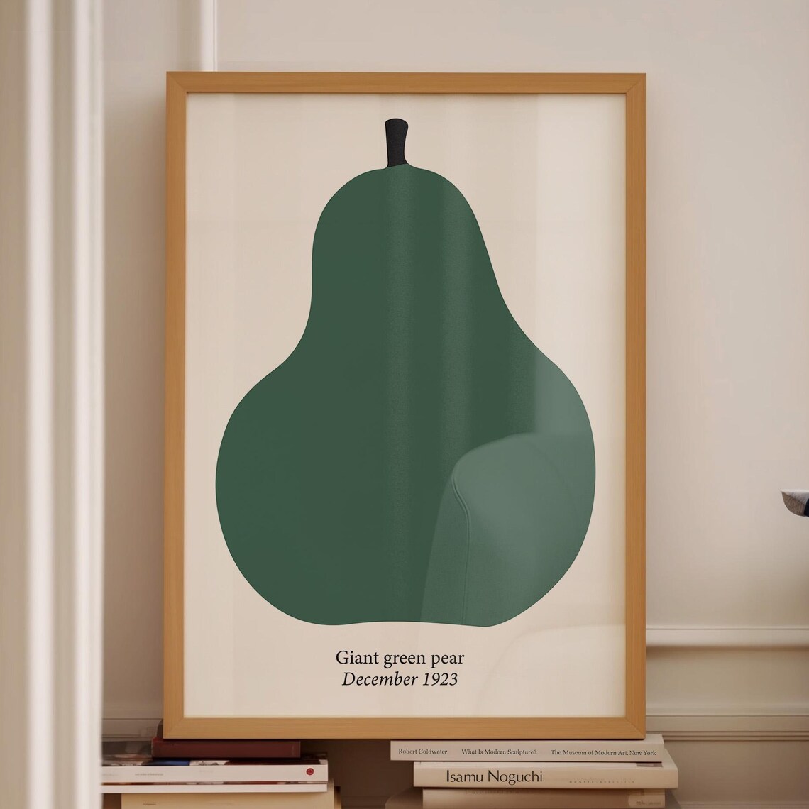 Giant Green Pear December 1923 Vintage Fruit Art Poster Wall Decor