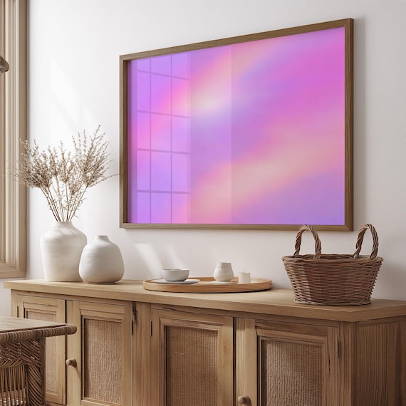 Pastel Aura Gradient Ethereal Cosmic Light Art Print