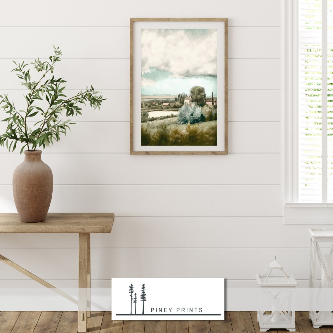 French Countryside Impressionist Vintage Landscape Painting Art Gallery Wall Decor Instant Art Rustic Decor - Image 4