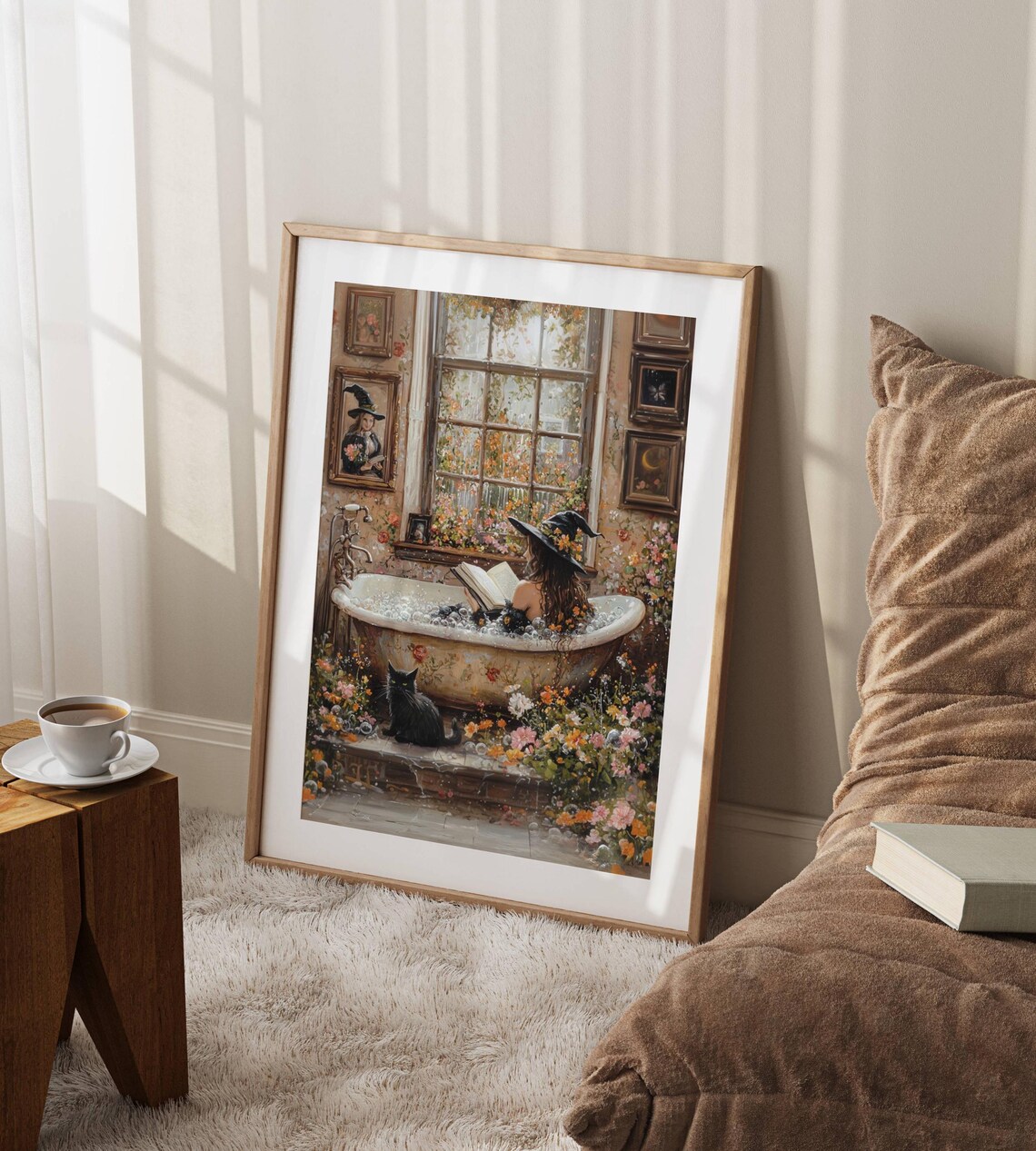 Witch Reading in Bubble Bath, Halloween Poster - Image 6