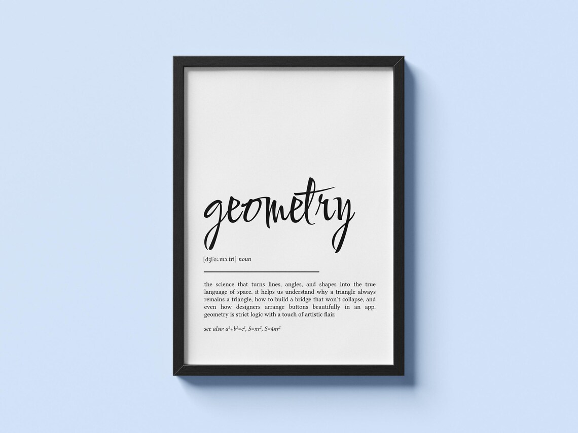 Geometry Definition Print, Minimalist Art Print