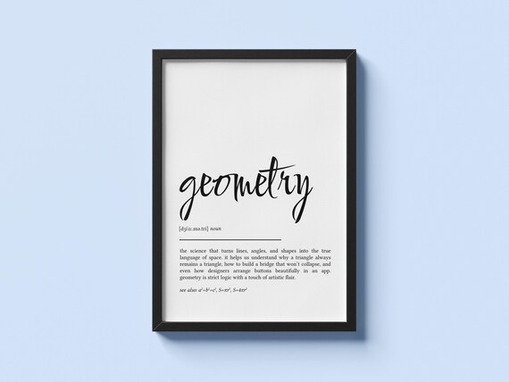 Geometry Definition Print, Minimalist Art Print