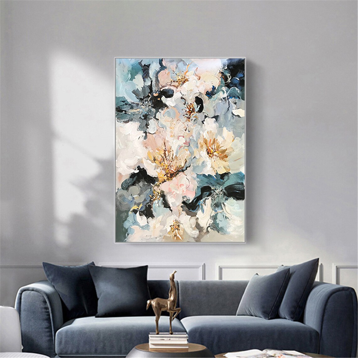 Pink Flower Abstract Wabi Sabi Wall Art Print - Image 4