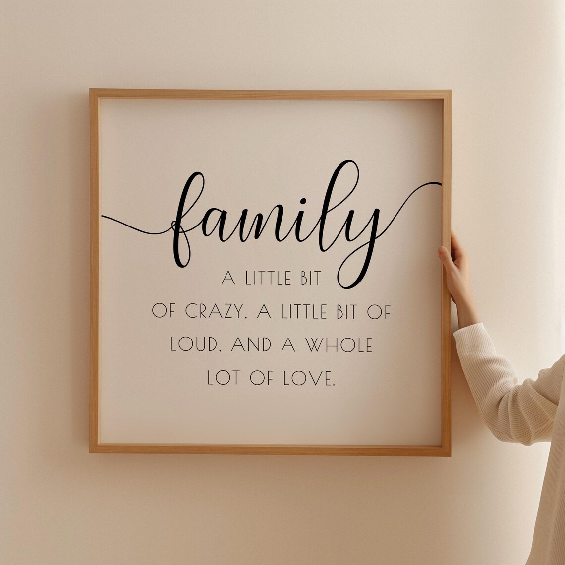 Family Quote Typography Print, Minimalist Wall Art