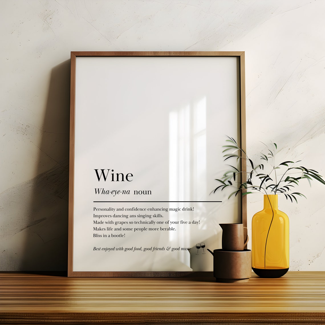 Wine Dictionary Definition Funny Kitchen Wine Lover Gift Poster - Image 3