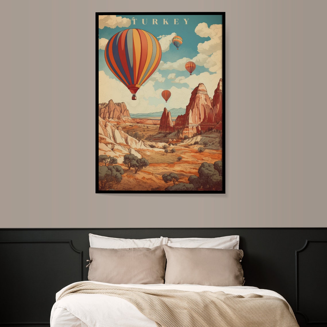 Turkey Hot Air Balloons Fairy Chimney Valley Vintage Travel Poster - Image 6