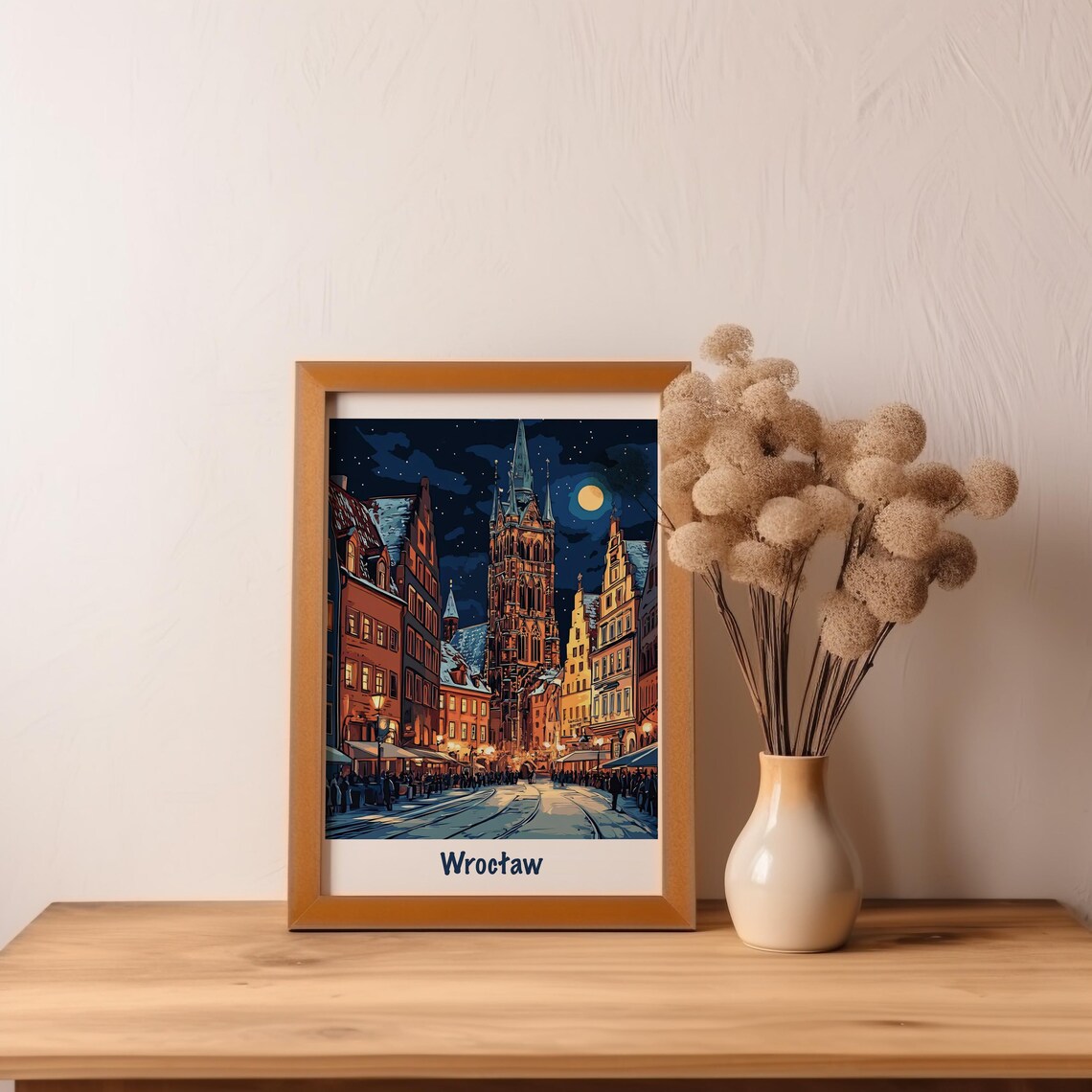 Wroclaw Poland Poster Travel Poland Wroclaw Polska Illustration Gift Polski Plakat European City Poster Wroclaw Print Poland Decor - Image 2