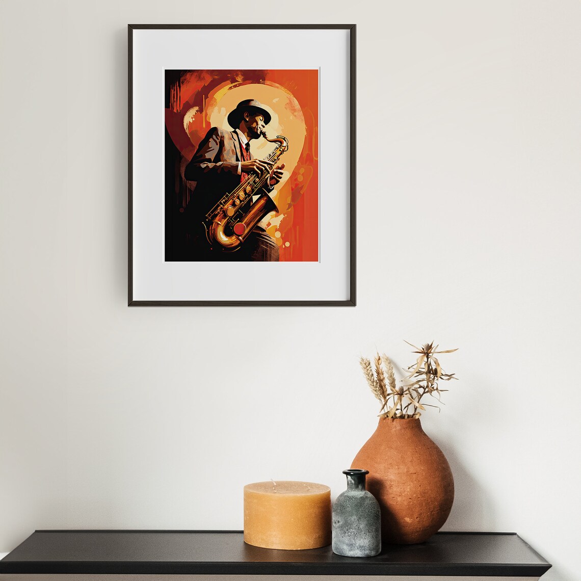 Saxophone Poster, Retro Jazz Music Art Print - Image 6