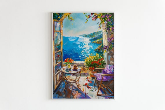 Henri Matisse Open Window Poster Oceanfront Balcony Art Print Colorful Coastal Wall Decor Fauvism Painting Matisse Artwork