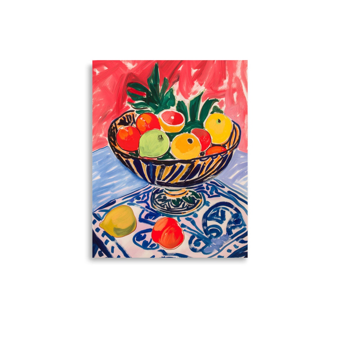 Henri Matisse Style Fruit Bowl Fauvist Still Life Vibrant Poster - Image 3
