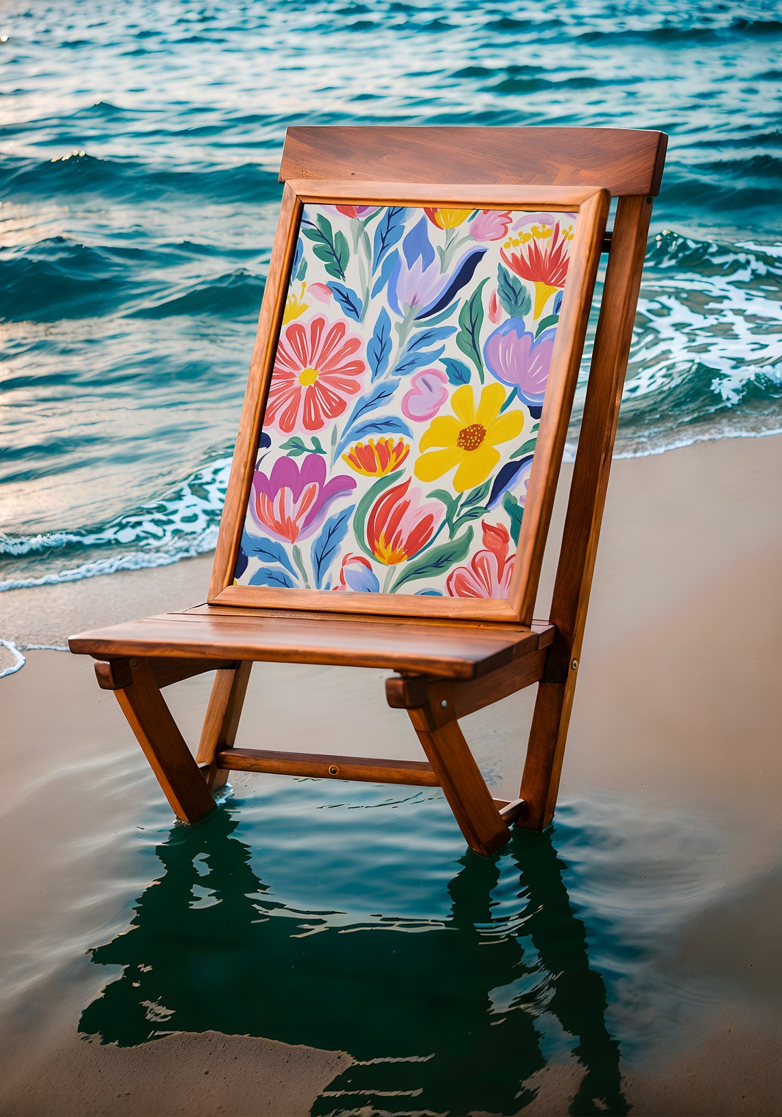 Colorful Abstract Floral Garden Pattern Bright Blooms Art Poster - Image 3