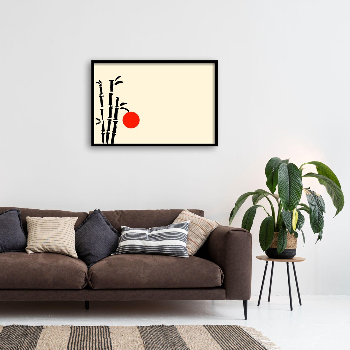 Zen Bamboo Art, Minimalist Japanese Style Decor - Image 4