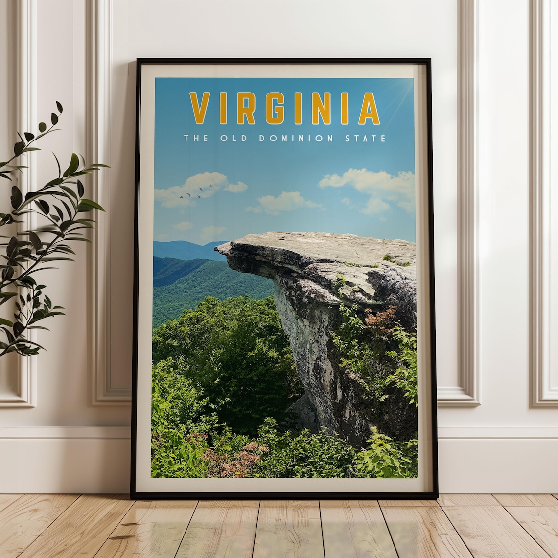 Virginia Vintage Travel Poster, Retro Style