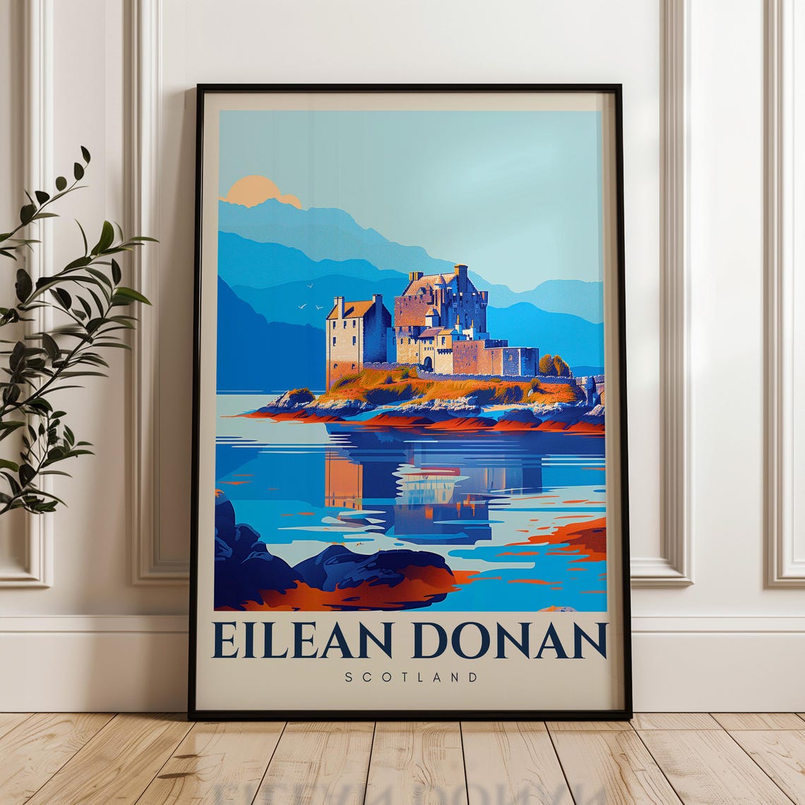Eilean Donan Castle Scotland Highlands Loch Island View Poster