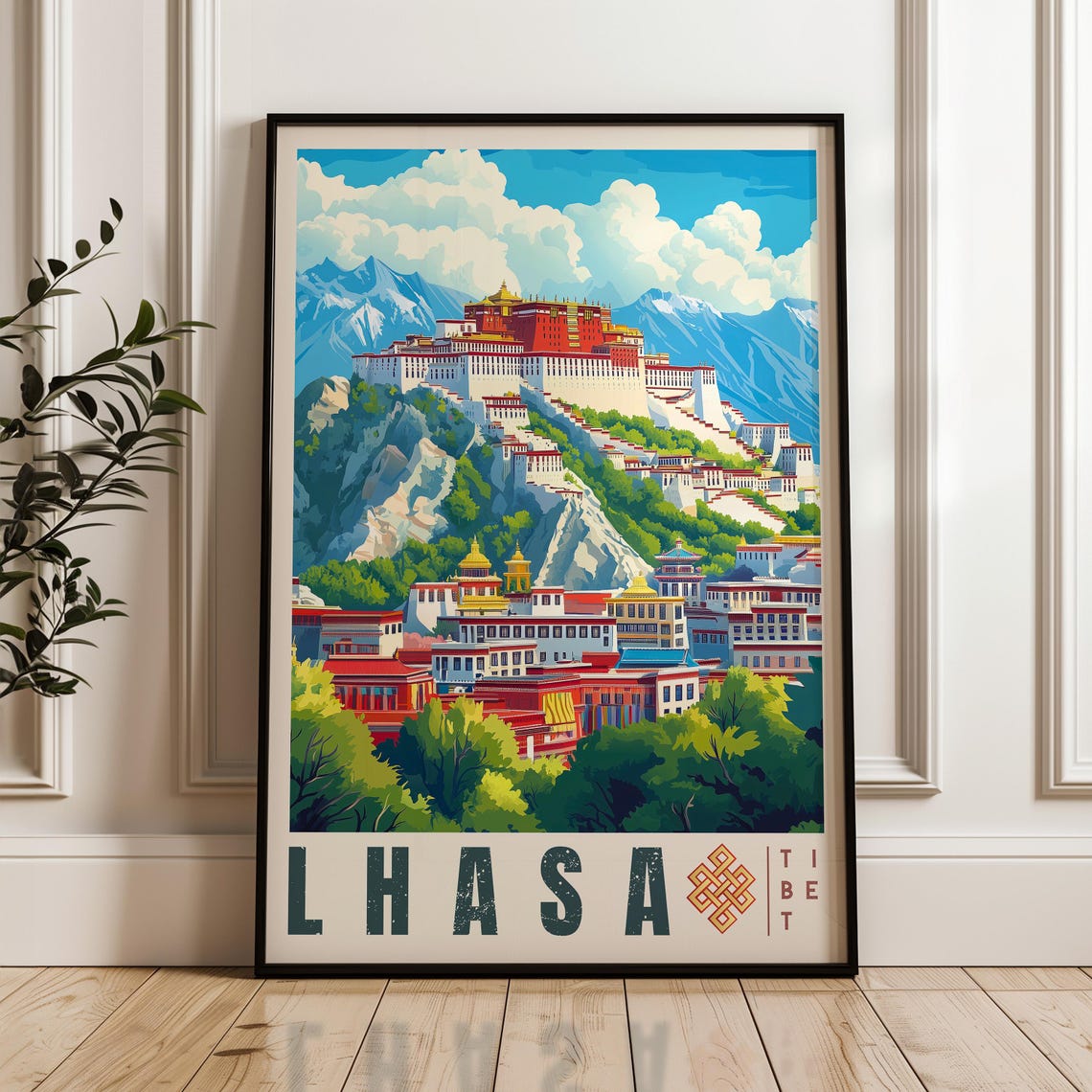 Lhasa Tibet Potala Palace Mountain Monastery Heritage Poster