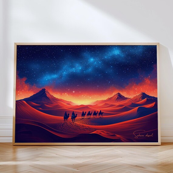 Sahara Desert Travel Poster, North Africa