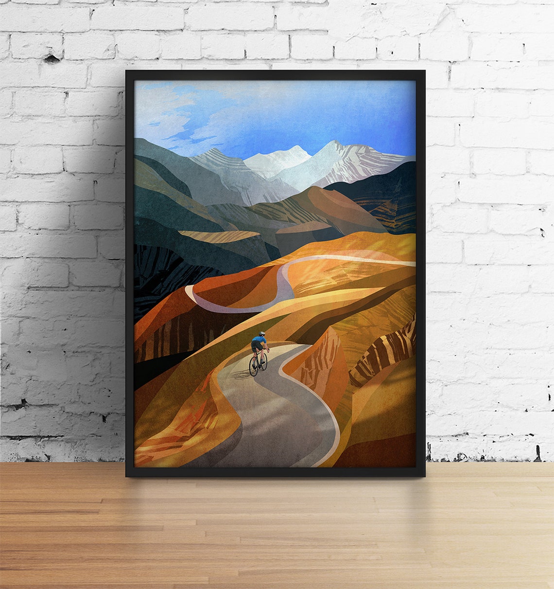 Cycling Art Print, Never Lost On A Bike - Image 3