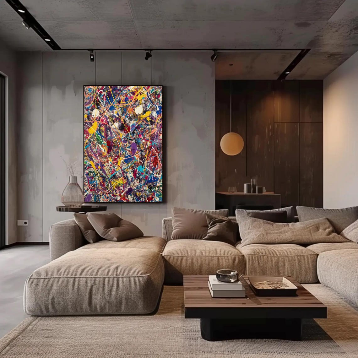 Colorful Abstract Paint Splatter Drip Poster Multicolor Artwork - Image 5
