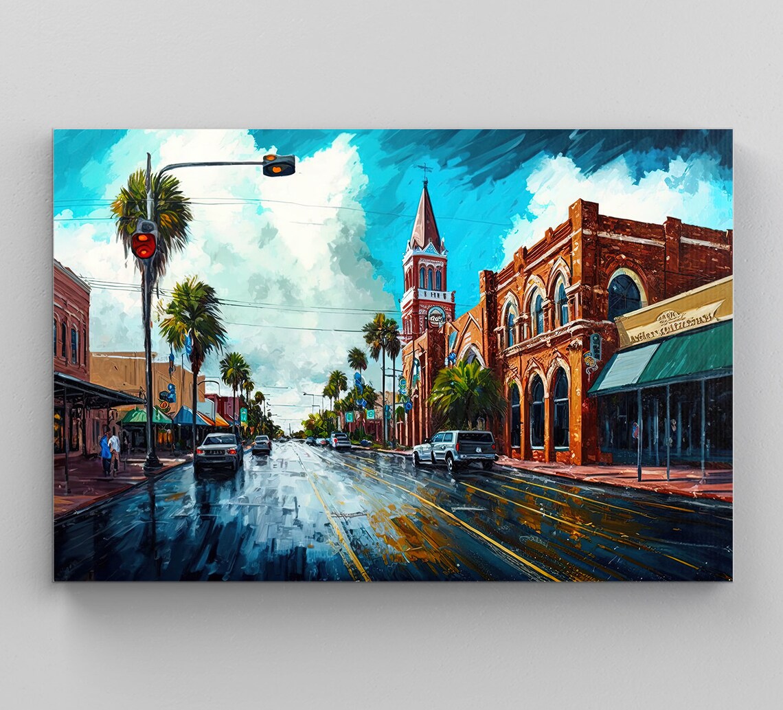 Ybor City Art Print, Tampa Florida Travel Poster