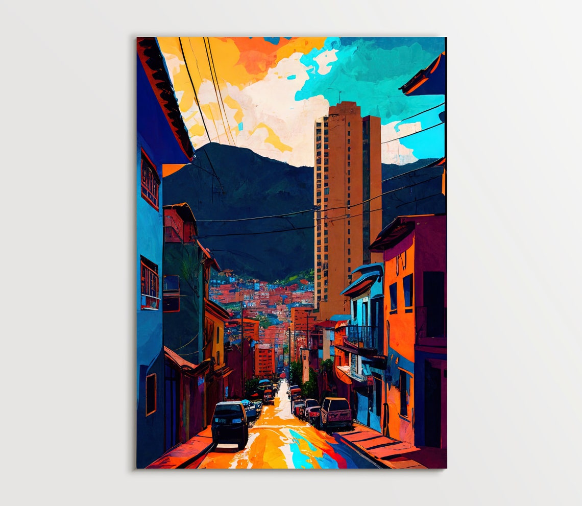 Bogota Travel Print Large Colombia Wall Art Colombia Travel Poster Bogota Colombia Vibrant Wall Art Colombian Prints Colombian Gift - Image 5