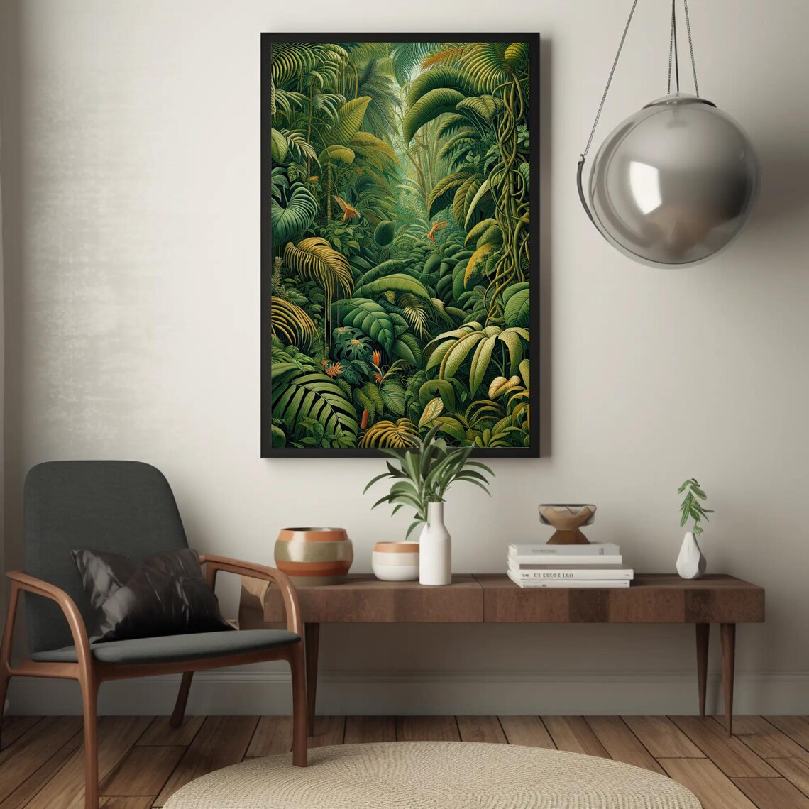 Henri Rousseau Tropical Jungle Oil Painting Art Print - Image 3