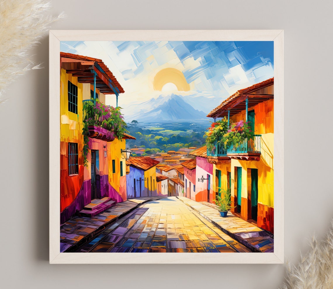 Colombia Wall Art Colombia Travel Print Colombia Large Art Print Colombia Painting Colombia Poster Wall Art