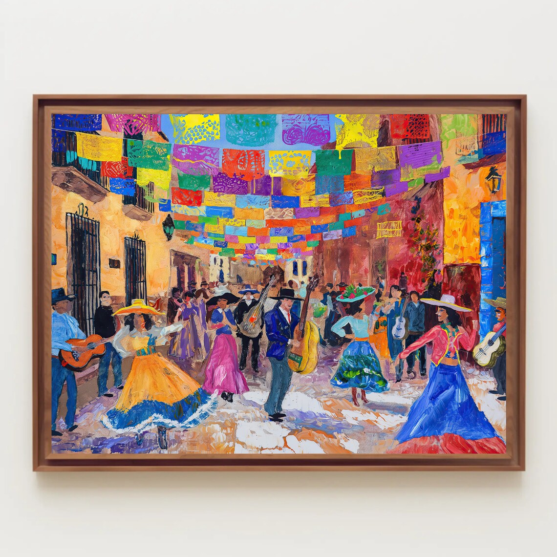 Fiesta Time Mexican Street Art Print, Festive Decor