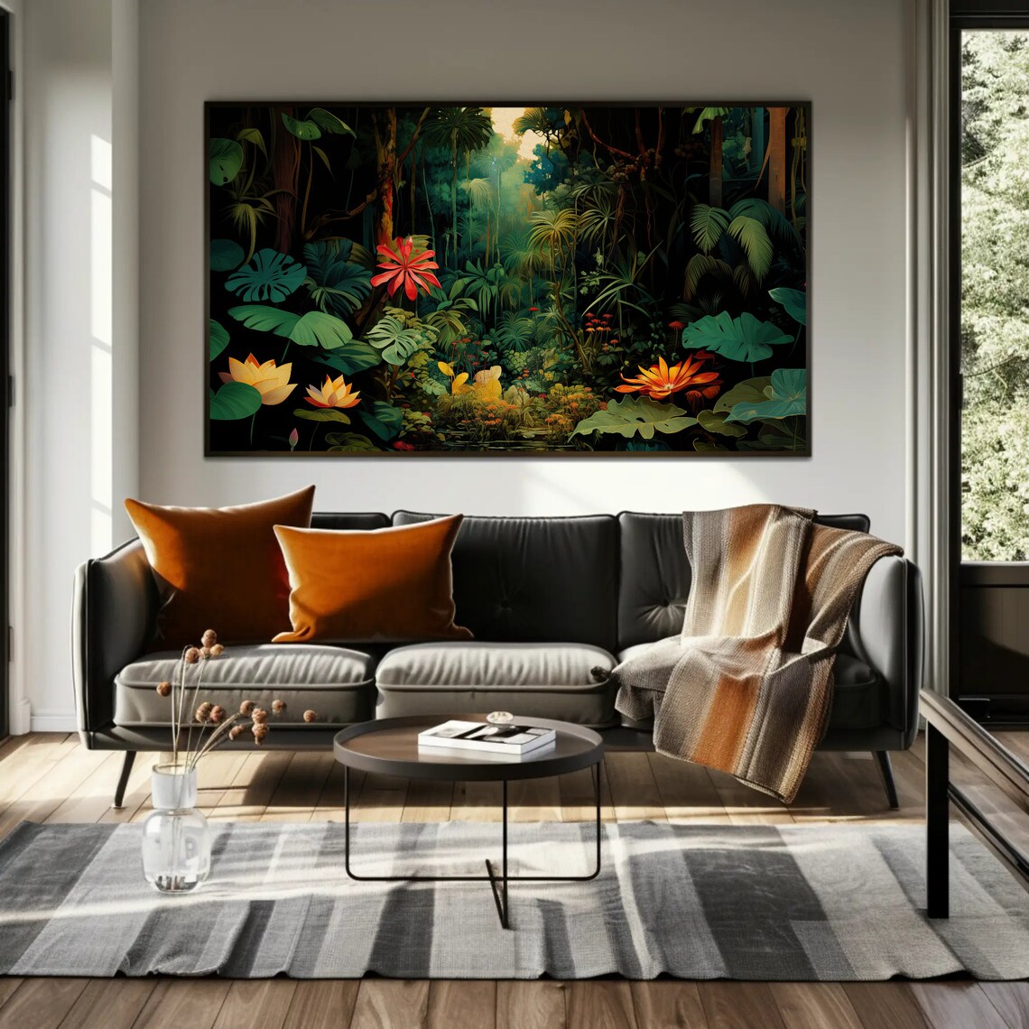 Tropical Jungle Green Forest Nature Art Print - Image 2