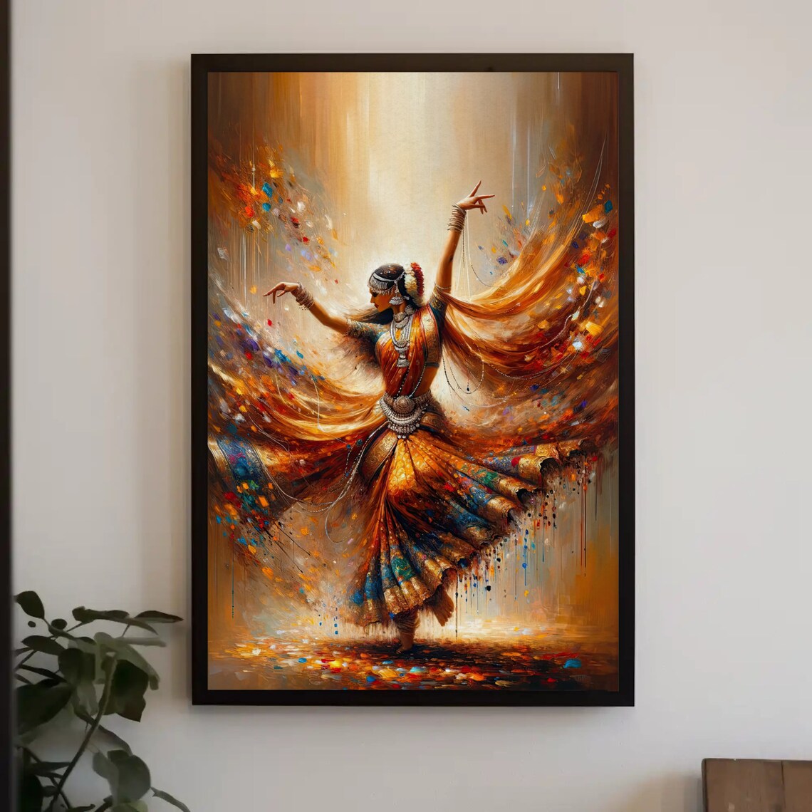Indian Dance In Motion, India Traditional Dance Art Print