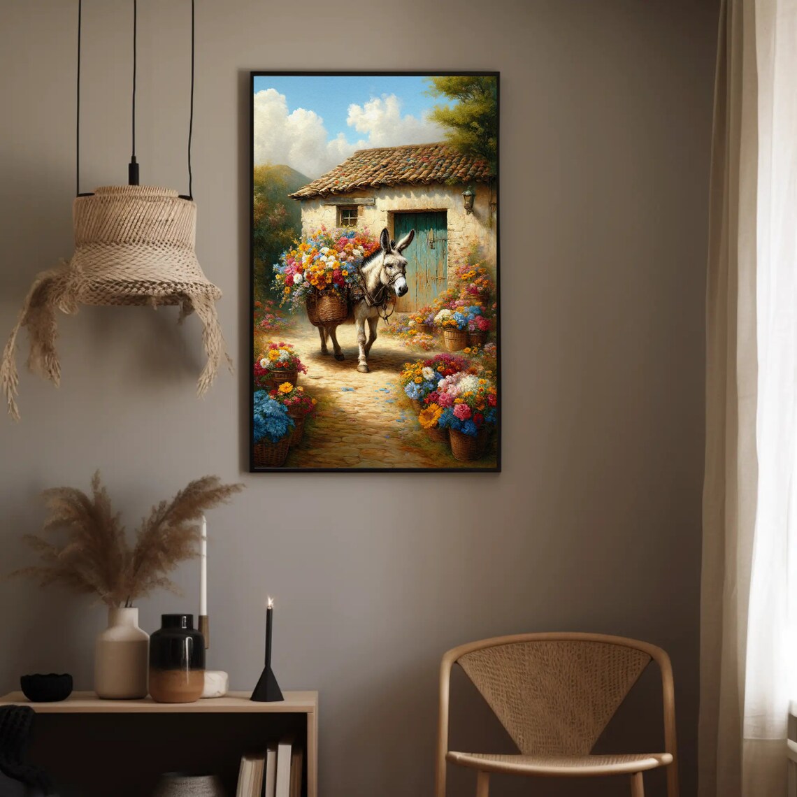 Mexican Burro Rustic Farmhouse Art Print, Mexico - Image 4