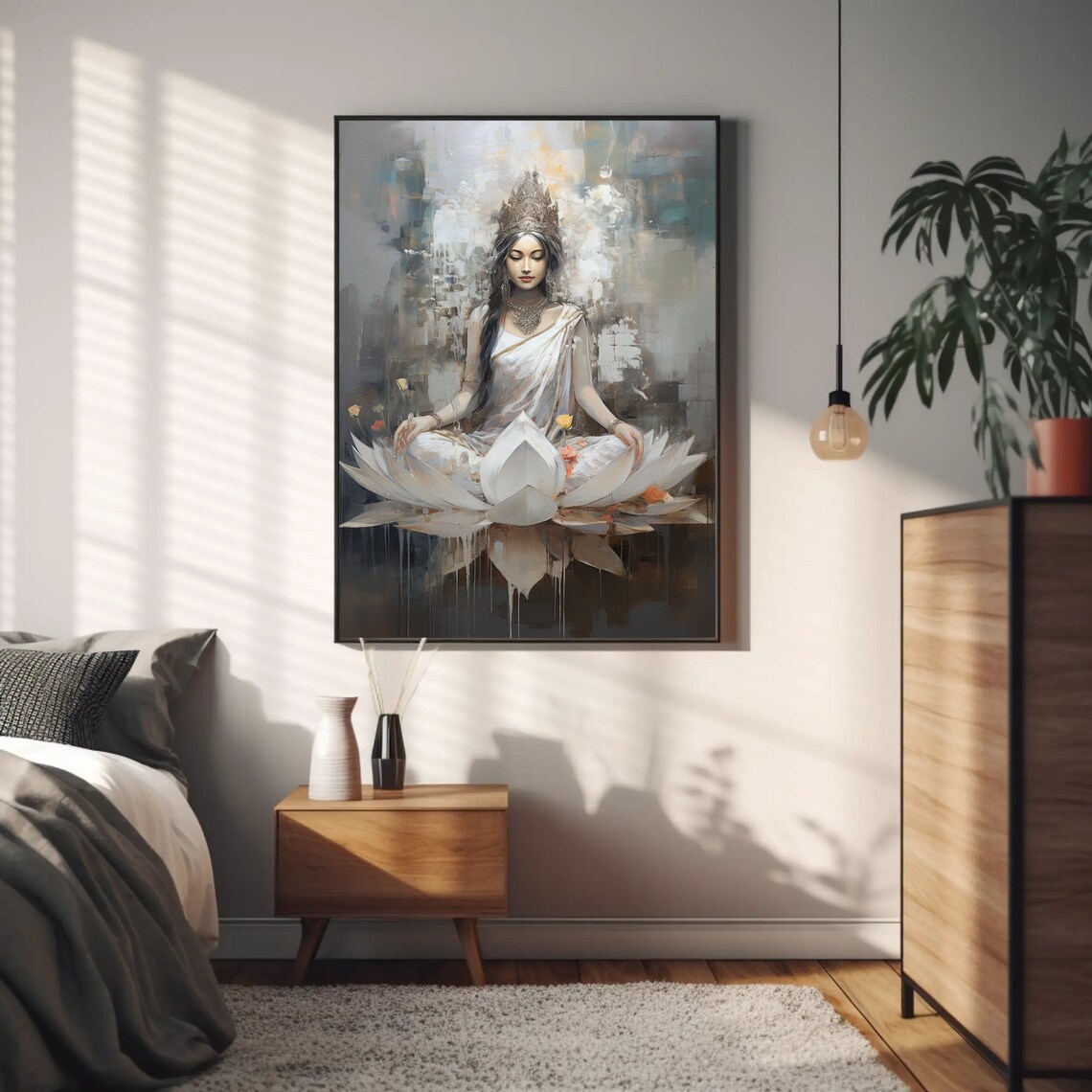 Goddess Lakshmi Abstract Poster Print, Hindu Art - Image 3
