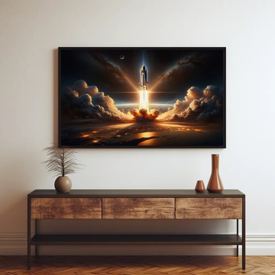 Rocket Liftoff Into The Space, Space Launch Poster - Image 3