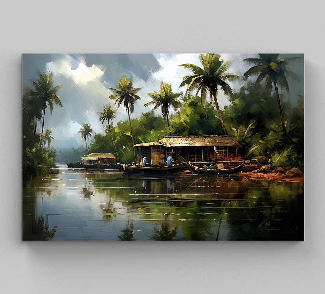 Kerala South Indian Art Print, Home Decor Piece